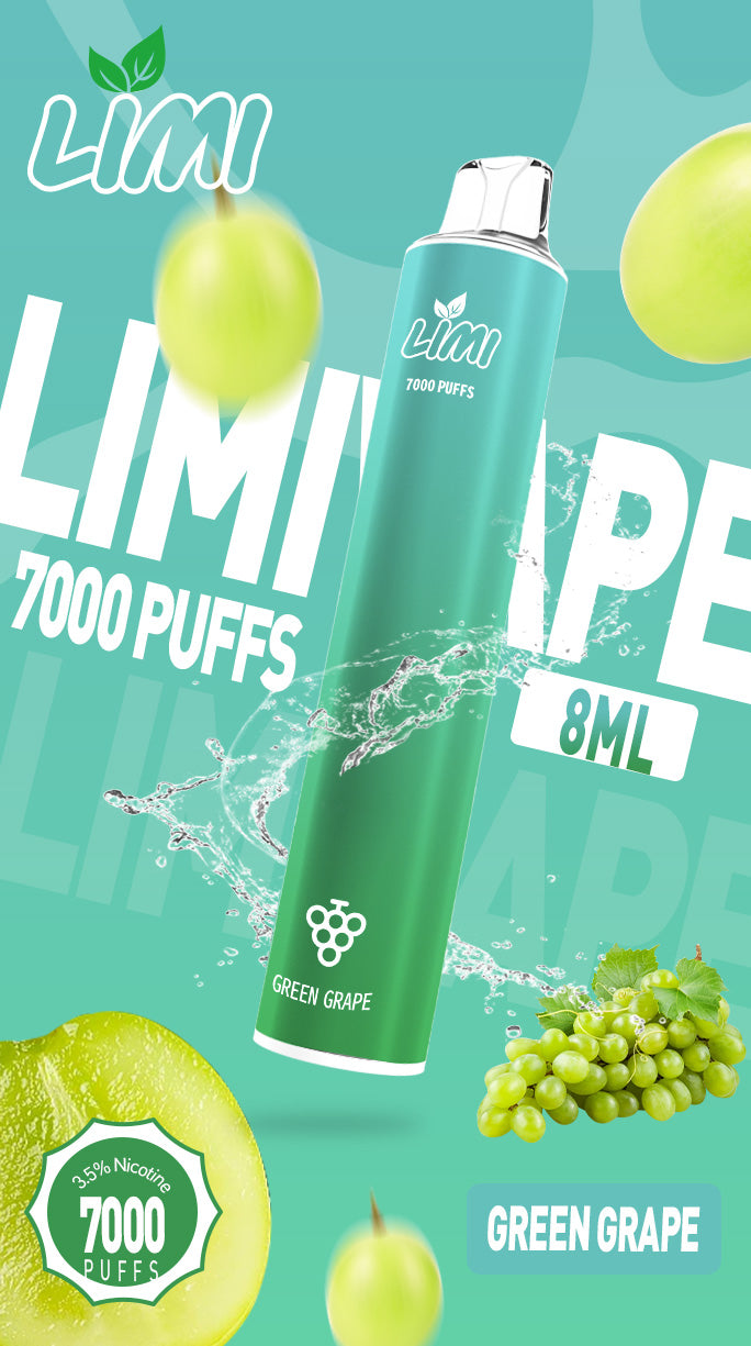 LIMI7000口拋棄式|ILIA哩亞同廠生產,煙油容量更高 口味更優化|超長續航 × 發光炫彩|一次性便攜式圓管電子煙|VAKA糖果雲煙館