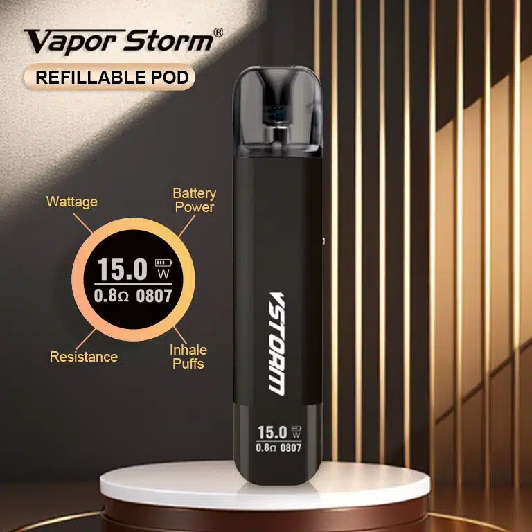 Vapor M4注油式主機|大功率開放式 Pod 系統|具有智慧信息顯示螢幕850mAh-VAKA糖果雲煙館