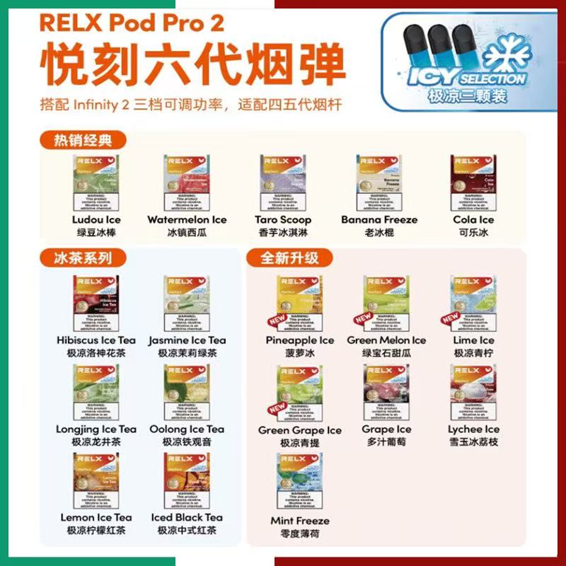 RELX悅刻六代煙彈 infinity無限6代霧化彈 通用4/5代主機-VAKA糖果雲煙館