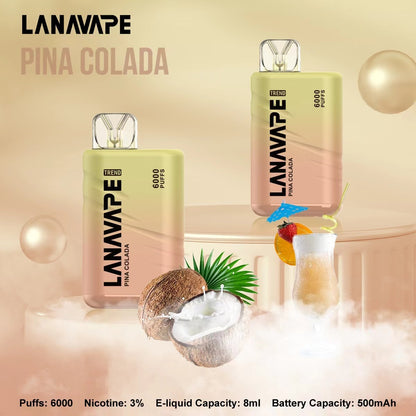 【LANA BAR BC 6000口】大容量新款拋棄式6000口-極冰系列一次性電子煙-VAKA糖果雲煙館