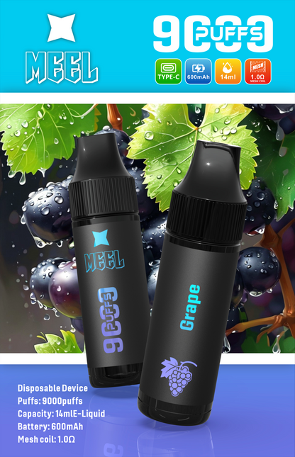 【MEEL 9000 PUFFS 一次性霧化棒】Marbo同款一次性抛棄式電子煙-多口味均衡輸出-大容量拋棄式-VAKA糖果雲煙館