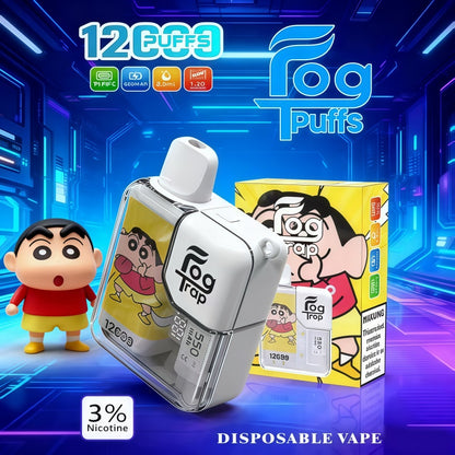 Fog Trap 12000口大容量拋棄式電子煙 | 拉布布・蠟筆小新聯名款 | 8.5ml・LCD 顯示 |VAKA糖果雲煙館