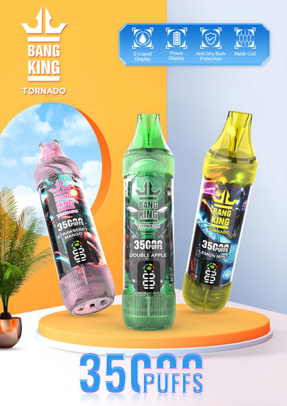 Bang King 35000抛棄式電子煙｜ 一次性大容量超長續航拋棄式 | 歐美熱銷× 12種風味 | VAKA糖果雲煙館